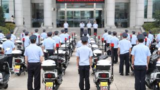 商城县公安局举行第二次社区警务装备发放仪式