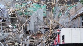 广州天河一建筑外墙脚手架坍塌疑有人员被困