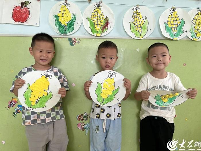 秋天的玉米——岱岳区满庄镇天颐幼儿园开展创意美工活动