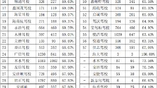 海口市各驾培机构6月考试平均合格率排名出炉