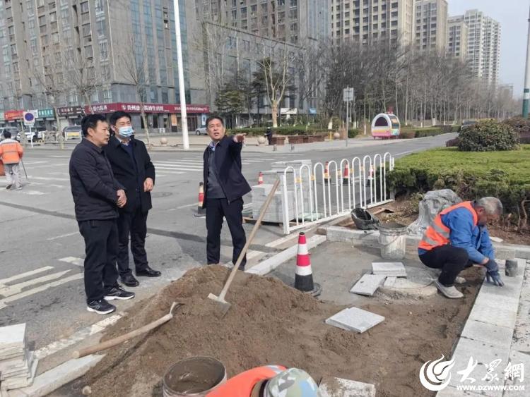 潍坊市市政公用事业服务中心调研督导在建市政工程项目建设