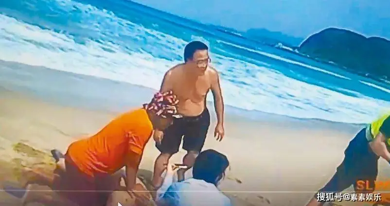 张震岳海边救人，55岁男子溺水离世，英勇画面感动众人