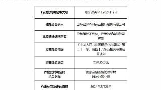 因贷款管理不到位等，山东昌邑农商行被罚款35万元