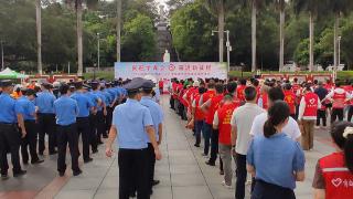 博白县“喜迎学青会·奋进新征程”创建自治区文明城市志愿服务系列活动启动仪式举行