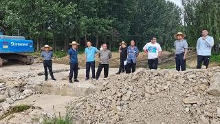 莒南县青口河二期治理工程项目部召开工程建管工作现场会