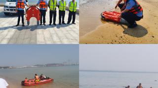 经区海岸警察联合蓝天救援队开展防溺水应急救援演练