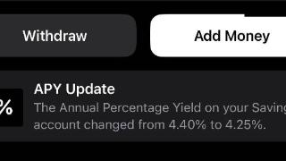 苹果 Apple Card 储蓄账户年利率从 4.4% 下调至 4.25%