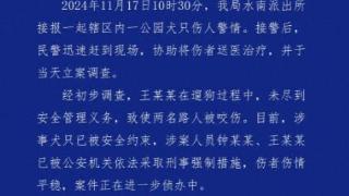 母女在公园遭4条大型犬撕咬 涉案2人被采取刑事强制措施 律师：或涉嫌以危险方法危害公共安全罪