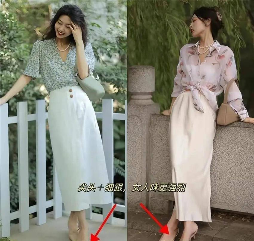 中年女人夏季穿衣示范，这两套穿衣示范，让你又飒又美
