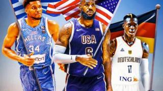 三位篮球运动员成本届奥运会开幕式旗手：詹姆斯、字母哥和施罗德