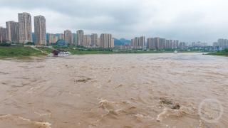 今年重庆入汛以来最大一次过境洪水顺利通过磁器口