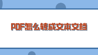 PDF怎么转成文本文档？几个方法轻松解决问题