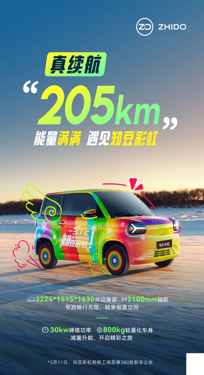知豆彩虹发布预告：2024年4月上市