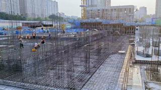 中交公园学府项目3#楼基础筏板浇筑完成