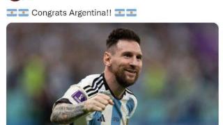 阿根廷晋级世界杯决赛，推特老板马斯克发文祝贺：恭喜阿根廷
