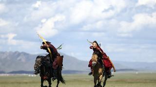 （国际）蒙古国：“游牧民族”世界文化节上的马术表演