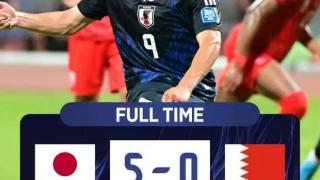 国足不算C组最差？日本客场5-0横扫巴林 5球领先后就收手倒脚