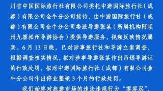 成都一导游因游客不买或少买东西辱骂游客？官方通报