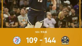 NBA战报：约基奇27+13+10，恩比德缺席，掘金144-109大胜76人