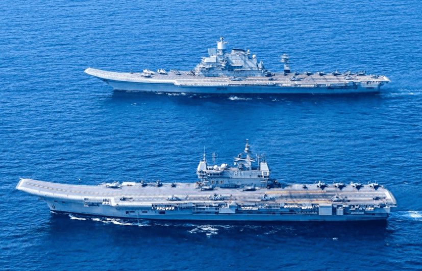 比肩福建舰，印度开建第三艘航母，要跟中国演一出龙象之争