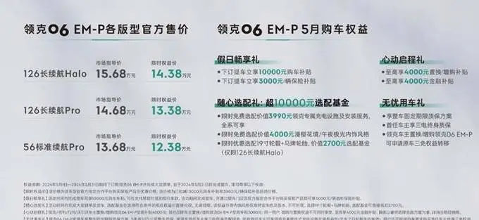 领克销售：新06混动明天上市！配置升级，卖13.48万