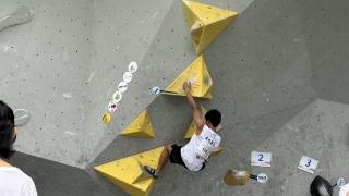 重庆市第十三届全民健身运动会攀岩比赛开赛