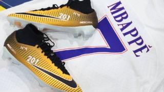 对阵拜仁一役，姆巴佩将穿201球队史射手王的定制球鞋出战