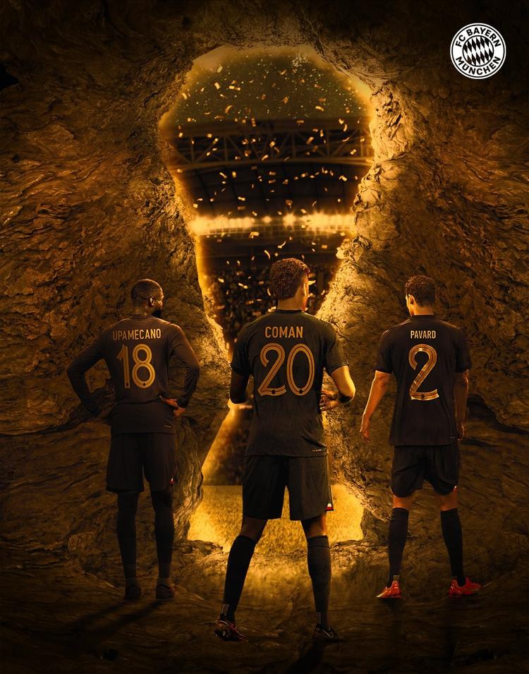 三人进入世界杯决赛，拜仁发布海报庆祝