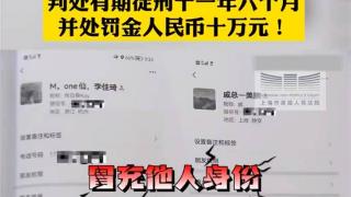 男子冒充李佳琦所在公司经理，诈骗110余万元获刑11年半