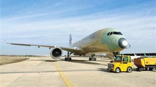 我市迎今年首架空客A350“黄皮飞机”（图）