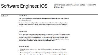 openai开始招聘安卓、苹果ios工程师