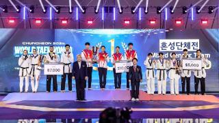 中国队获得2024年春川跆拳道世界杯团体锦标赛金牌