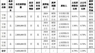 良品铺子控股股东新增质押960万股 总质押占比20.93%