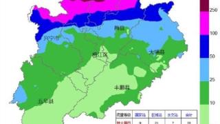 广东全省平均降水量历史同期最多