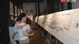 孟鹤群创作的《常州百里运河图》钢笔画展在常州展出