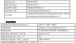 财通安泰利率债债券基金成立 规模60亿元