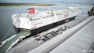 比亚迪“exploreno.1”汽车运输滚装船抵达苏阿佩港