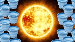 水浇不灭太阳？如果将四千亿亿亿吨水浇到太阳上，会发生什么