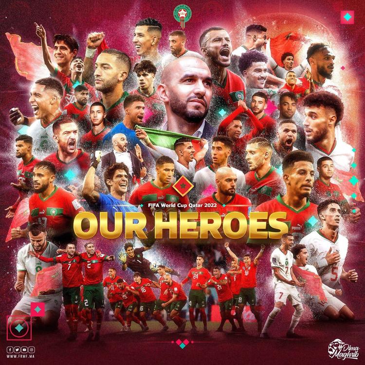 摩洛哥官推晒海报致敬球队：感谢你们创造历史️