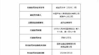 因虚列经营费用，中国平安人寿威海支公司被罚款12万元