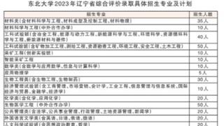 东北大学2023年辽宁省综合评价录取简章发布
